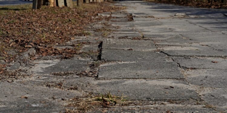 09.03.2026. Kielce. Ulica Warszawska. Remont chodnika / Źródło: Urząd Miasta Kielce