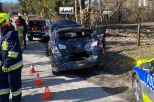 Zderzenie trzech samochodów na krajowej „9”