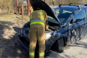 03.03.2026. Wólka Gieraszowska. Kolizja / źródło: straż pożarna