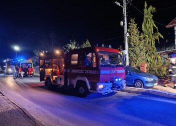 Pożar w Bogorii. Palił się garaż przy piekarni