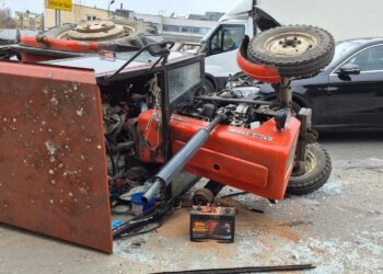 17.03.2026. Starachowice. Ul. Kopalniana. Wypadek / Fot. policja