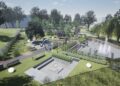Koncepcja architektoniczno-przestrzenna skweru w Małogoszczu. Wizualizacja / Źródło: Miasto i Gmina Małogoszcz - Facebook, arch. Krzysztof Lipski