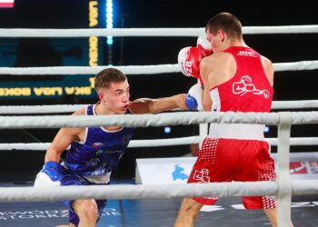 20.03.2026. Kielce. Polska Liga Boksu. WKB Rushh Kielce vs CKB Potężnie Ciechocinek / Fot. Wiktor Taszłow - Radio Kielce