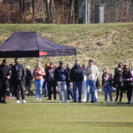 22.03.2026. Kielce. Stadion Orląt Kielce. Trening młodych piłkarzy ze znanymi piłkarzami Pedro Pascullim i Siergiejem Alejnikowem / Fot. Wiktor Taszłow - Radio Kielce
