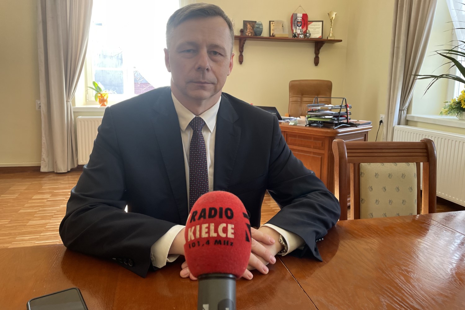 Grzegorz Gajewski - burmistrz Opatowa  / Fot. Grażyna Szlęzak-Wójcik - Radio Kielce