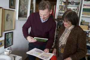 Projektantka, malarka i rysownik Alicja Wyszogrodzka gościem audycji „Dzień dobry to ja! Rozmowy inne niż wszystkie w Radiu Kielce” / Fot. Karolina Piasecka - Radio Kielce