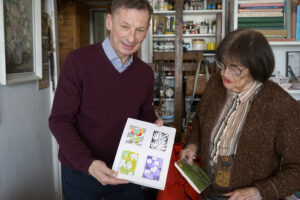 Projektantka, malarka i rysownik Alicja Wyszogrodzka gościem audycji „Dzień dobry to ja! Rozmowy inne niż wszystkie w Radiu Kielce” / Fot. Karolina Piasecka - Radio Kielce