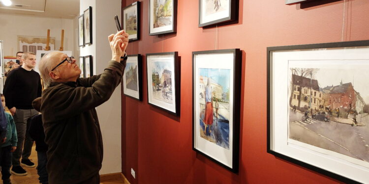 19.03.2026. Kielce. OMPiO. Wystawa akwareli Dawida Sołtysa / Fot. Jarosław Kubalski - Radio Kielce