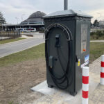 25.03.2026. Kielce. Instalacja ładowarek na dworcu autobusowym / Fot. Wiktor Taszłow - Radio Kielce