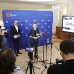 26.03.2026 Kielce. Prezydent Kielc Agata Wojda podczas konferencji prasowej dotyczącej przebudowy Placu Wolności / Fot. Jarosław Kubalski - Radio Kielce