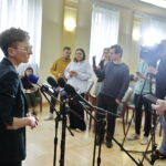 26.03.2026 Kielce. Prezydent Kielc Agata Wojda podczas konferencji prasowej dotyczącej przebudowy Placu Wolności / Fot. Jarosław Kubalski - Radio Kielce