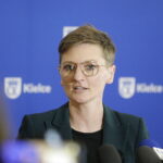 26.03.2026 Kielce. Prezydent Kielc Agata Wojda podczas konferencji prasowej dotyczącej przebudowy Placu Wolności / Fot. Jarosław Kubalski - Radio Kielce