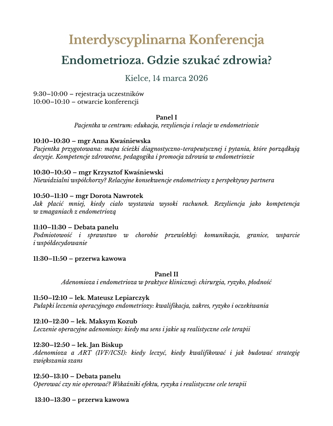 Interdyscyplinarna Konferencja: Endometrioza. Gdzie szukać zdrowia - Radio Kielce