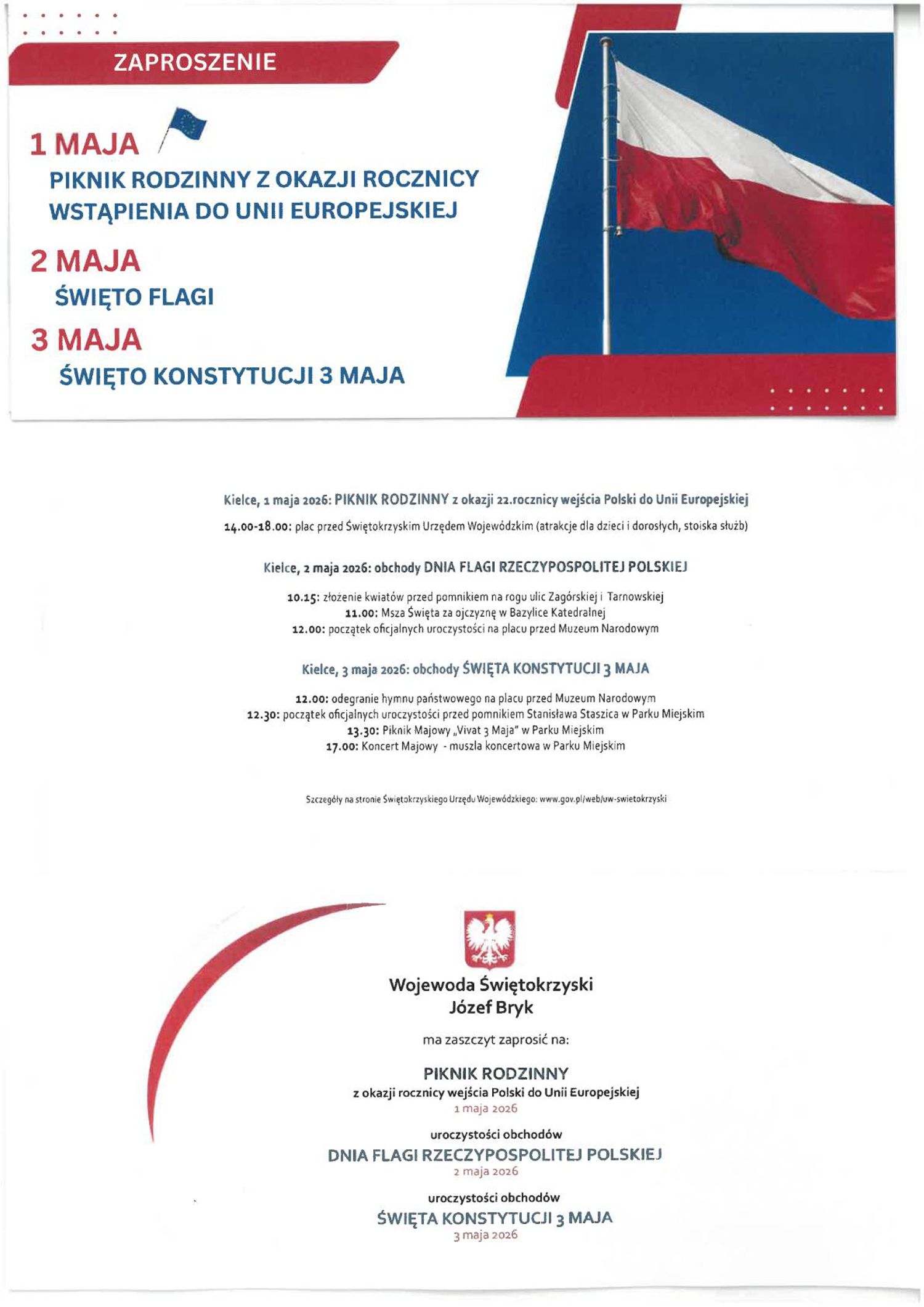 Przed nami trzydniowa patriotyczna majówka z atrakcjami - Radio Kielce