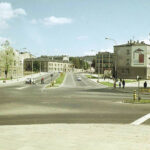 Kielce. Ulica Seminaryjska. Lata 1969-1971. Nowy odcinek ulicy Seminaryjskiej (wówczas Gwardii Ludowej). Widok od ulicy Jana Pawła II (wówczas Świerczewskiego) w kierunku wschodnim / źródło: facebook.com/kieleckieinwestycje