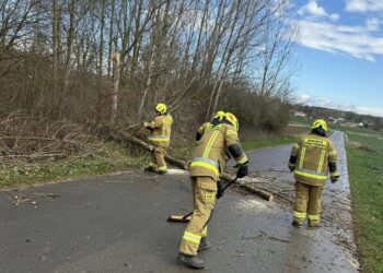 Silny wiatr w regionie. Strażacy w akcji - Radio Kielce 06.04.2026. Jankowice. Interwencja strażaków po silnym wietrze / Źródło: OSP Sobótka