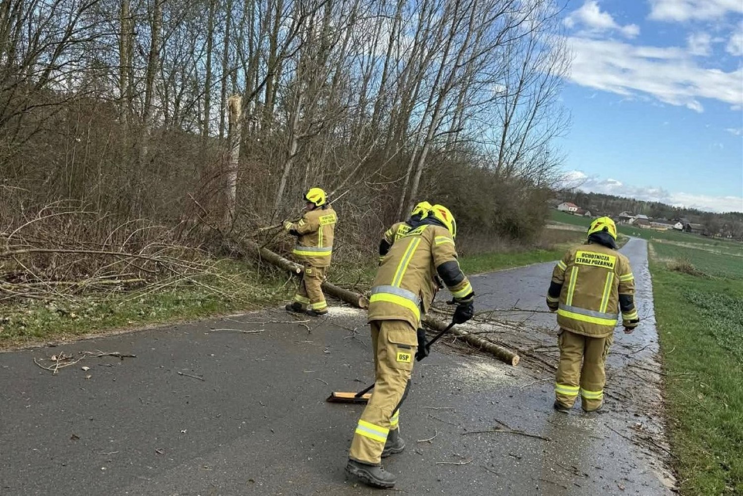 Silny wiatr w regionie. Strażacy w akcji