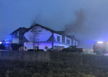 Pożar w Krajnie. Dwie osoby poszkodowane - Radio Kielce 16.04.2026. Krajno Drugie. Pożar / Źródło: PSP Kielce