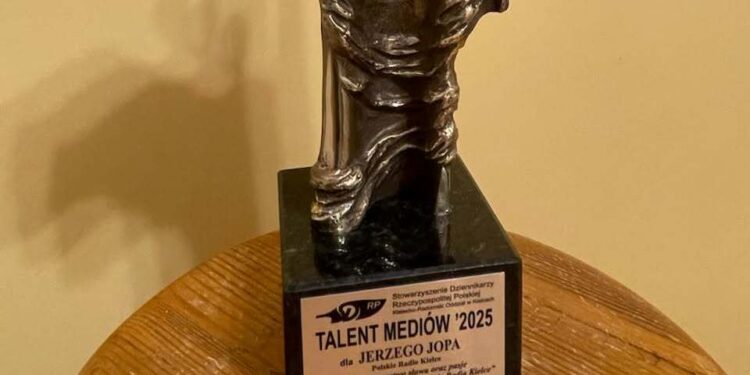 Talent Mediów . Nagroda dla Jerzego Jopa / Źródło: Radio Kielce