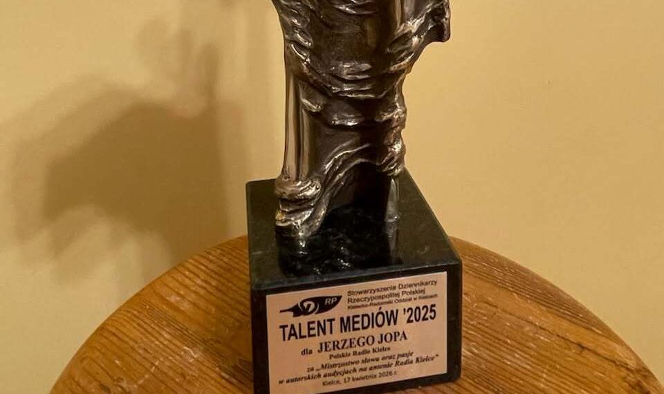 Talent Mediów . Nagroda dla Jerzego Jopa / Źródło: Radio Kielce