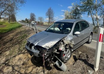 21.04.2026. Kleczanów. Kolizja / źródło: policja