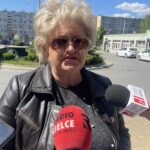 22.04.2026. Sandomierz. Protest szpitali powiatowych. Na zdjęciu: Beata Wiater, zastępca dyrektora szpitala powiatowego / Fot. Grażyna Szlęzak-Wójcik - Radio Kielce