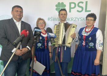 22.04.2026. Kielce. Konferencja prasowa PSL / Fot. Izabela Mortas-Rubak - Radio Kielce