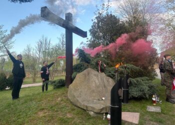 27.04.2026. Kielce. Cmentarz Partyzancki. Upamiętnienie majora Henryka Dobrzańskiego „Hubala” / Fot. Aleksandra Słowak - Radio Kielce