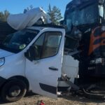 07.04.2026. Tokarnia. Trasa S7. Kolizja / Źródło: KMP Kielce