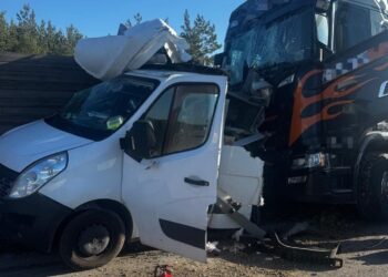 07.04.2026. Tokarnia. Wypadek / źródło: KMP Kielce