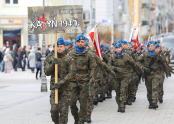 13.04.2026. Kielce. Marsz Katyński / Fot. Wiktor Taszłow - Radio Kielce