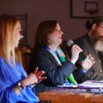 14.04.2026. Kielce. Państwowe Liceum Sztuk Plastycznych imienia Józefa Szermentowskiego w Kielcach. Aktorka Agata Kulesza odwiedziła kieleckie liceum / Fot. Wiktor Taszłow - Radio Kielce