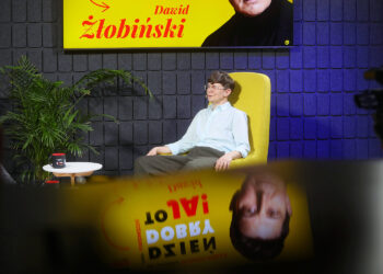 Gościem audycji „Dzień dobry to Ja! Rozmowy inne niż wszystkie w Radio Kielce” był Dawid Żłobiński / Fot. Wiktor Taszłow – Radio Kielce
