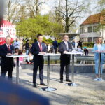 19.04.2026. Pińczów. Przedwyborcza debata z udziałem kandydatów na burmistrza Miasta i Gminy Pińczów / Fot. Wiktor Taszłow - Radio Kielce