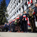 30.04.2026. Kielce. Urząd Marszałkowski. Uroczyste wciągnięcie flagi państwowej na maszt / Fot. Wiktor Taszłow - Radio Kielce