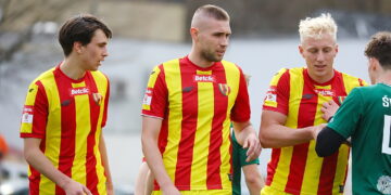 02.04.2026. Kielce. Mecz Betclic 3. Ligi: Korona Kielce II - Star Starachowice / Fot. Wiktor Taszłow - Radio Kielce