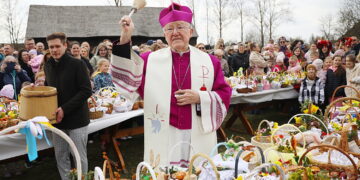 04.04.2026. Tokarnia. Poświęcenie pokarmów w Muzeum Wsi Kieleckiej / Fot. Wiktor Taszłow - Radio Kielce