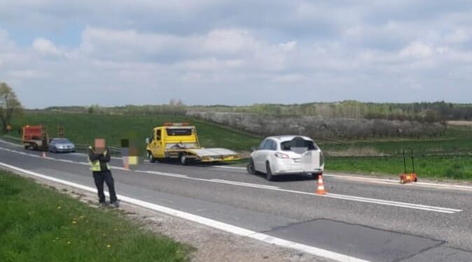 25.04.2026. Suliszów. Kolizja / Źródło: KPP Sandomierz