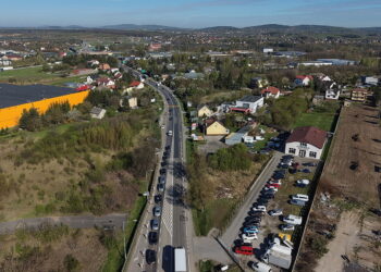27.04.2026 Kielce. Budowa trasy S74. Rozpoczęcie przebudowy ulicy Łódzkiej / Fot. Jarosław Kubalski - Radio Kielce
