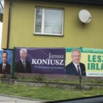 24.04.2026. Pińczów. Banery kandydatów na burmistrza / Fot. Marta Gajda-Kruk - Radio Kielce