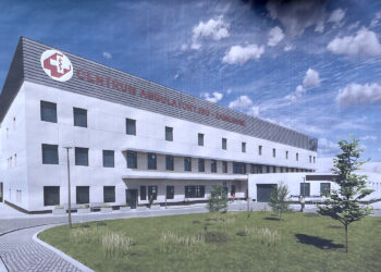 21.04.2026. Wizualizacja pawilonów Szpitala Specjalistycznego Ducha Świętego w Sandomierzu / Fot. Grażyna Szlęzak-Wójcik – Radio Kielce