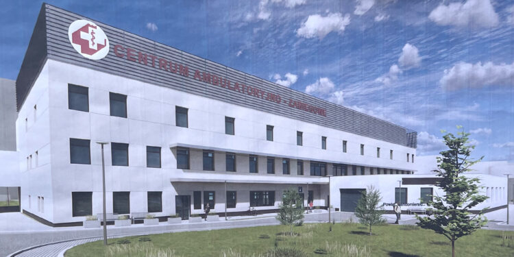 21.04.2026. Wizualizacja pawilonów Szpitala Specjalistycznego Ducha Świętego w Sandomierzu / Fot. Grażyna Szlęzak-Wójcik – Radio Kielce