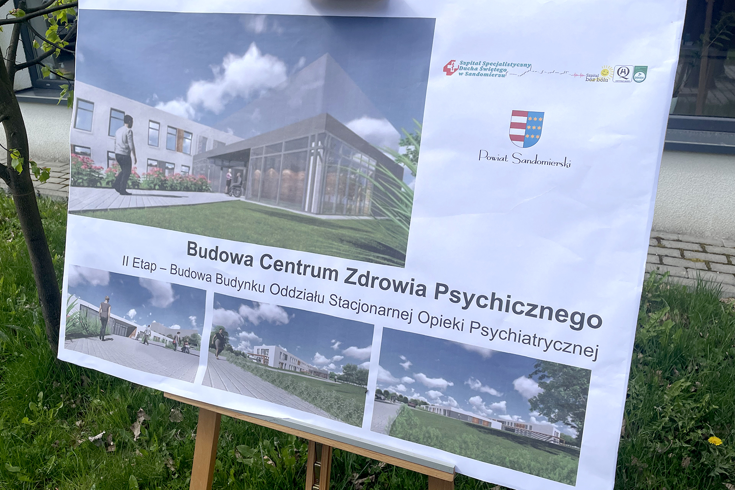 21.04.2026. Wizualizacja pawilonów Szpitala Specjalistycznego Ducha Świętego w Sandomierzu / Fot. Grażyna Szlęzak-Wójcik – Radio Kielce