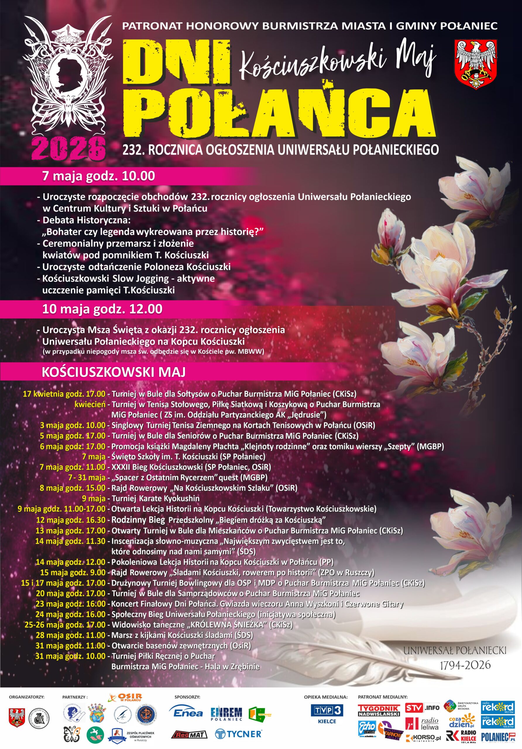 Dni Połańca 2026 - Kościuszkowski Maj. 232. Rocznica ogłoszenia Uniwersału Połanieckiego - Radio Kielce