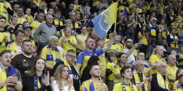 08.04.2026. Kielce. Mecz 1/8 finału Ligi Mistrzów Industria Kielce – OTP Bank-Pick Szged. / Fot. Jarosław Kubalski - Radio Kielce