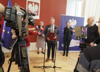 27.04.2026. Kielce. Świętokrzyski Urząd Wojewódzki. Konferencja dotycząca obchodów 1, 2, 3 maja / Fot. Jarosław Kubalski - Radio Kielce