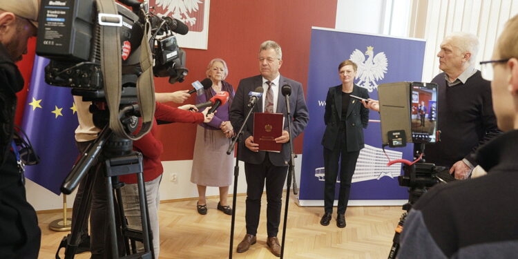 27.04.2026. Kielce. Świętokrzyski Urząd Wojewódzki. Konferencja dotycząca obchodów 1, 2, 3 maja / Fot. Jarosław Kubalski - Radio Kielce