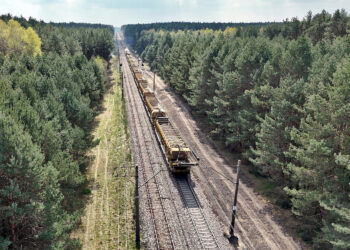 Modernizacja linii kolejowej nr 73 Włoszczowice – Nida / Fot. Piotr Hamarnik - PKP Polskie Linie Kolejowe S.A.