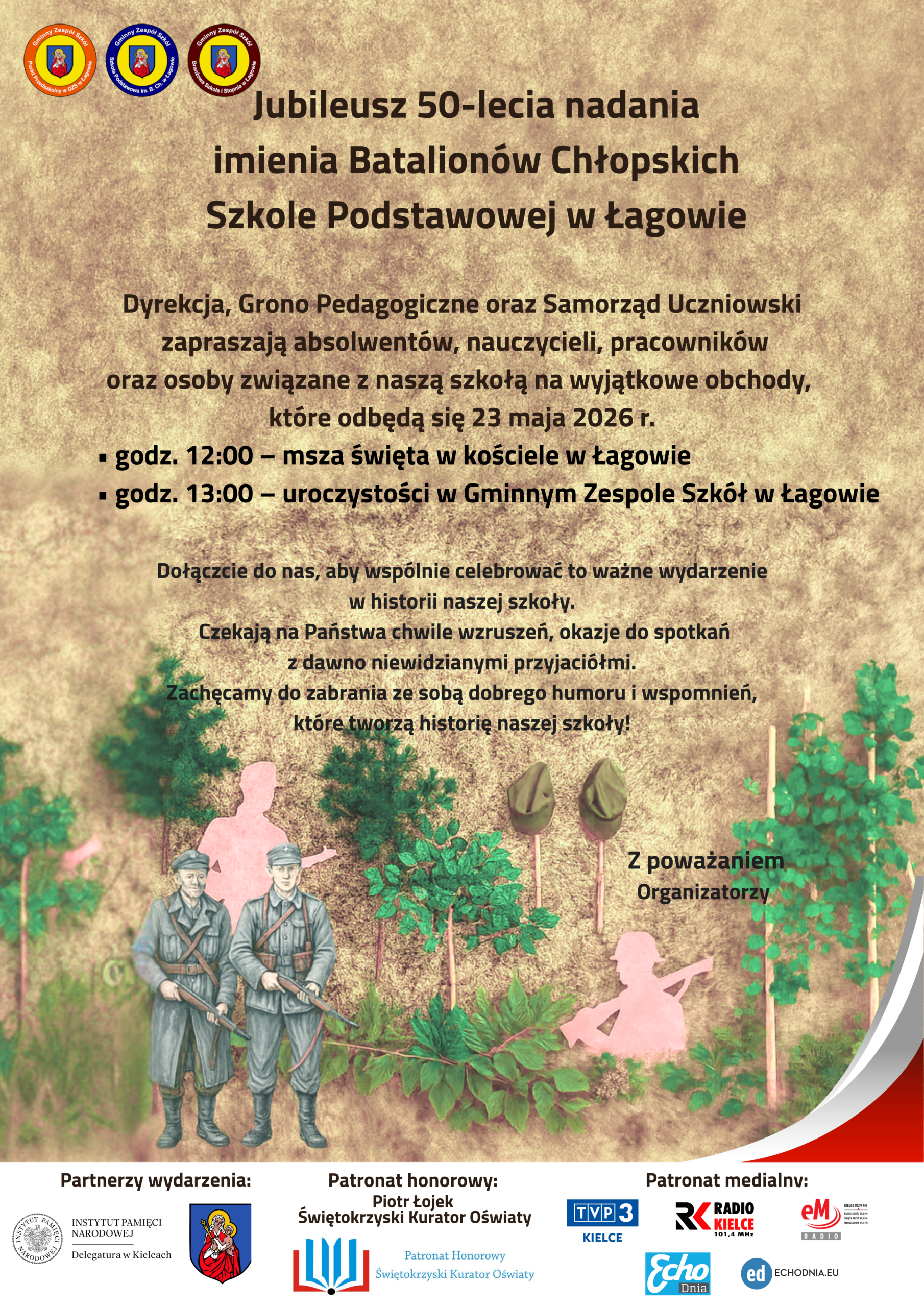Obchody 50–lecia nadania Szkole Podstawowej w Łagowien imienia Batalionów Chłopskich - Radio Kielce