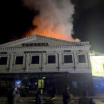 30.04.2026. Sandomierz. Pożar hotelu przy ulicy Lwowskiej / Fot. PSP Sandomierz